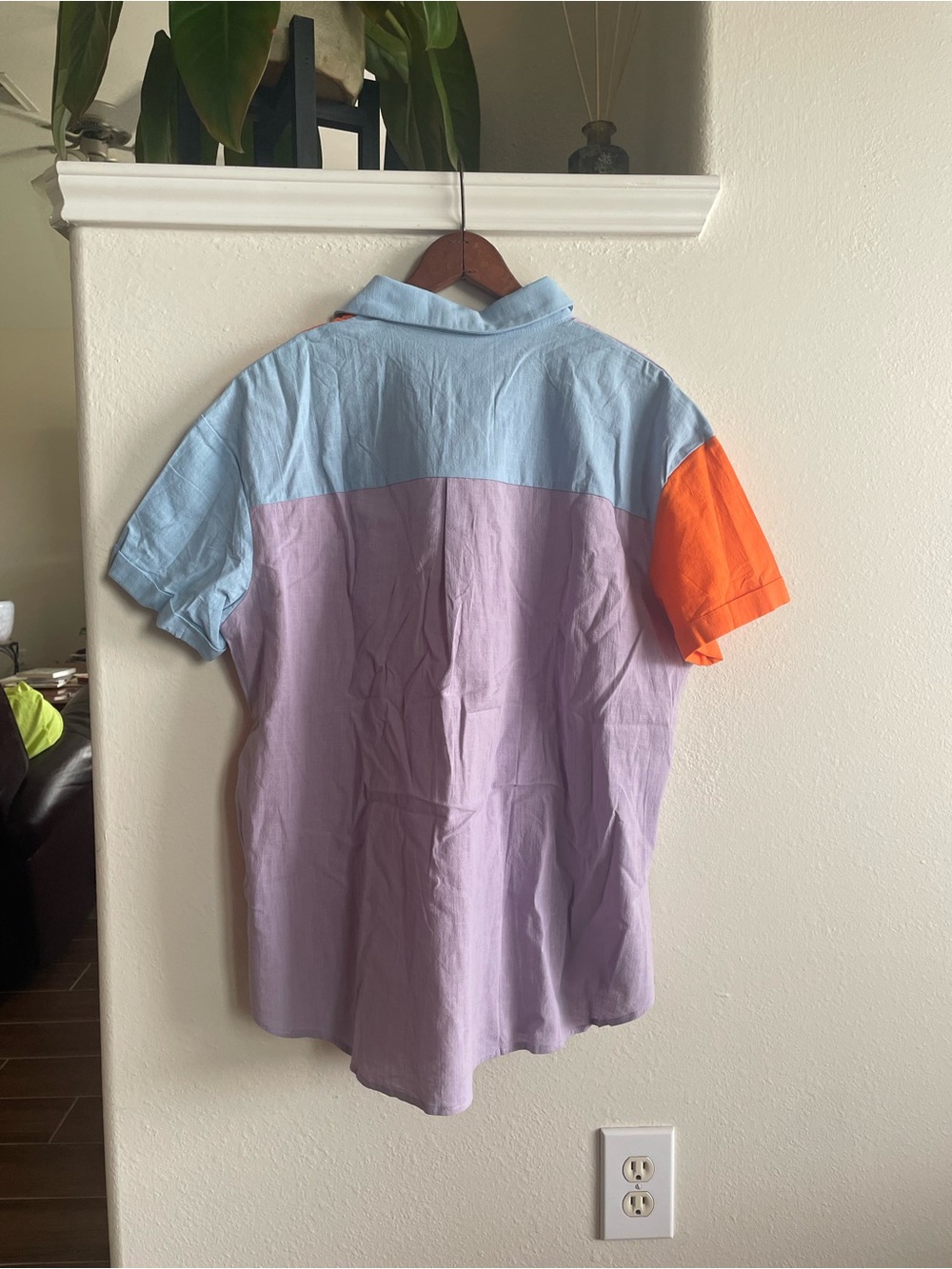 NWT Zeagoo Color Block Button Down Shirt - Picture 3 of 4